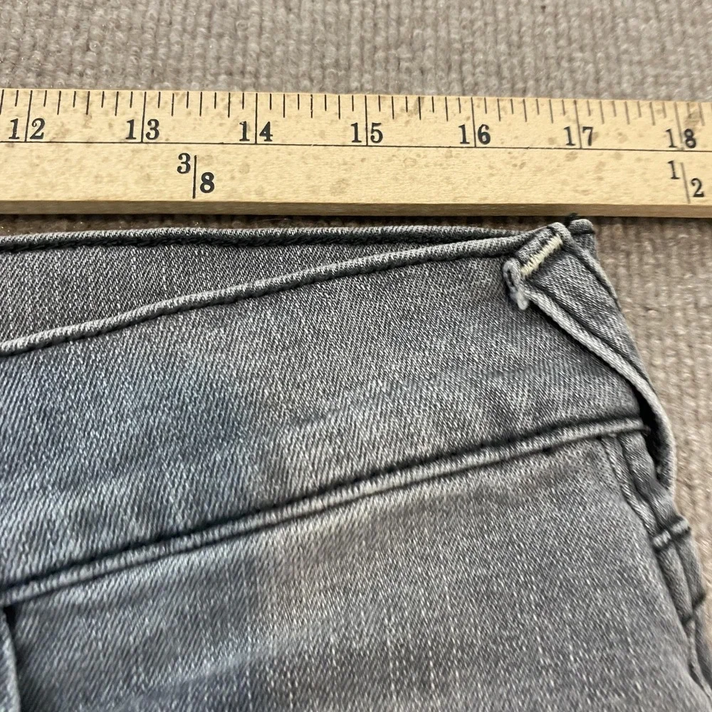 True Religion Rocco Relaxed Skinny Jeans Gray Med Wash Stretch Denim Mens 33x34